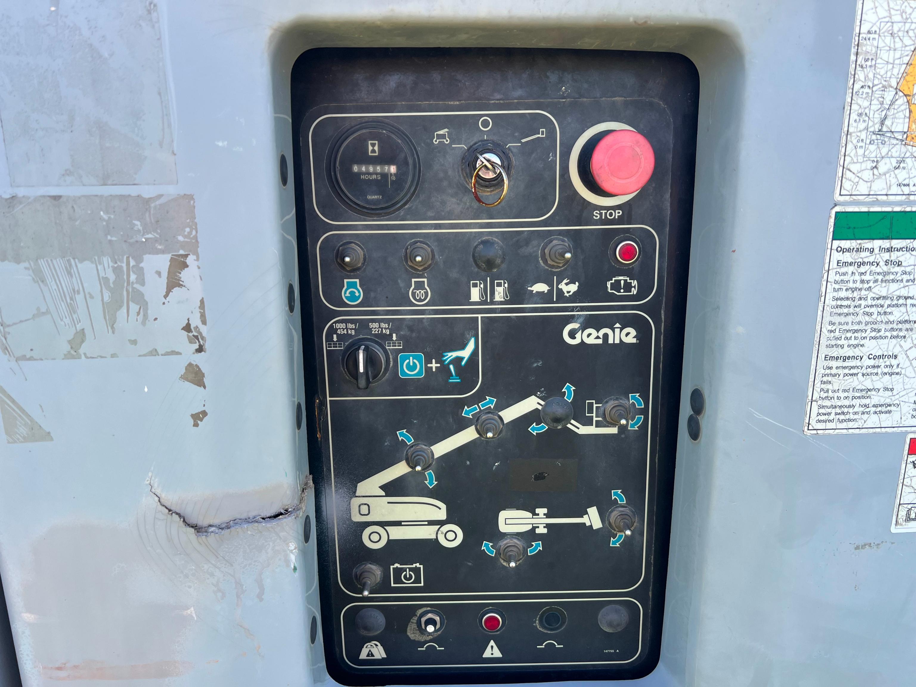 2015 GENIE S-80X BOOM LIFT SN:S80X15-13131 4x4, powered by diesel engine, equipped with 80ft.
