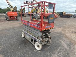 SKYJACK 3226 SCISSOR LIFT SN:270008681 electric powered, equipped with 26ft. Platform height, slide
