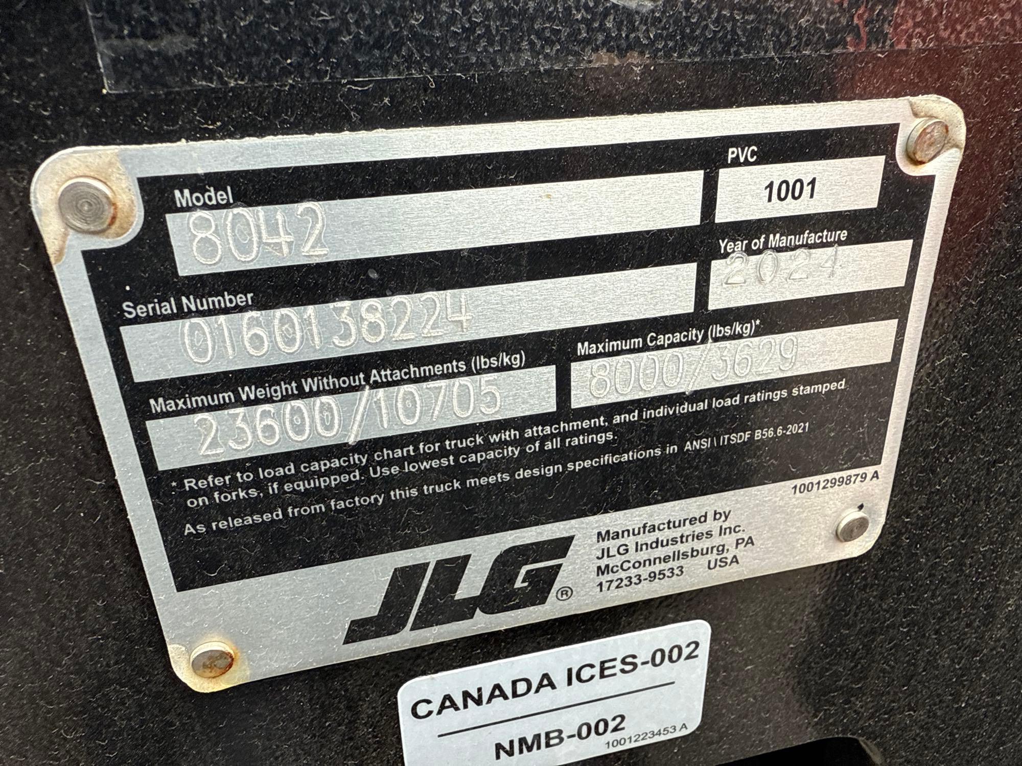 NEW UNUSED SKYTRAK 8042 TELESCOPIC FORKLIFT SN:160138224 4x4, powered by diesel engine, 74hp,