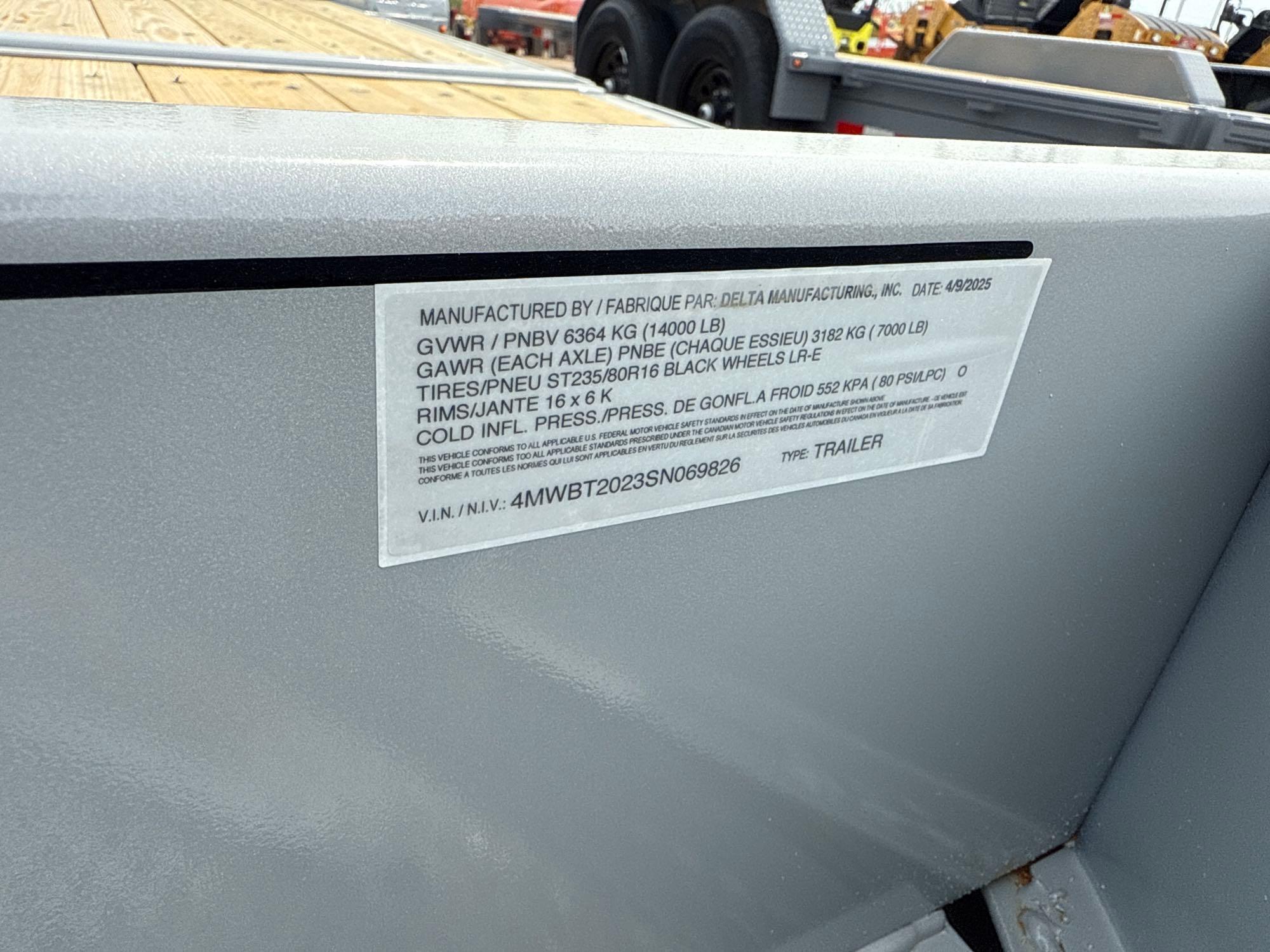 NEW 2025 DELTA 27TB TAGALONG TRAILER VN:69826 equipped with 16ft. Tilt deck, 4ft. Fixed deck,