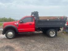 2019 FORD F550 DUMP TRUCK 4x4 VN:A01121, powered by 6.7L diesel engine, equipped with automatic