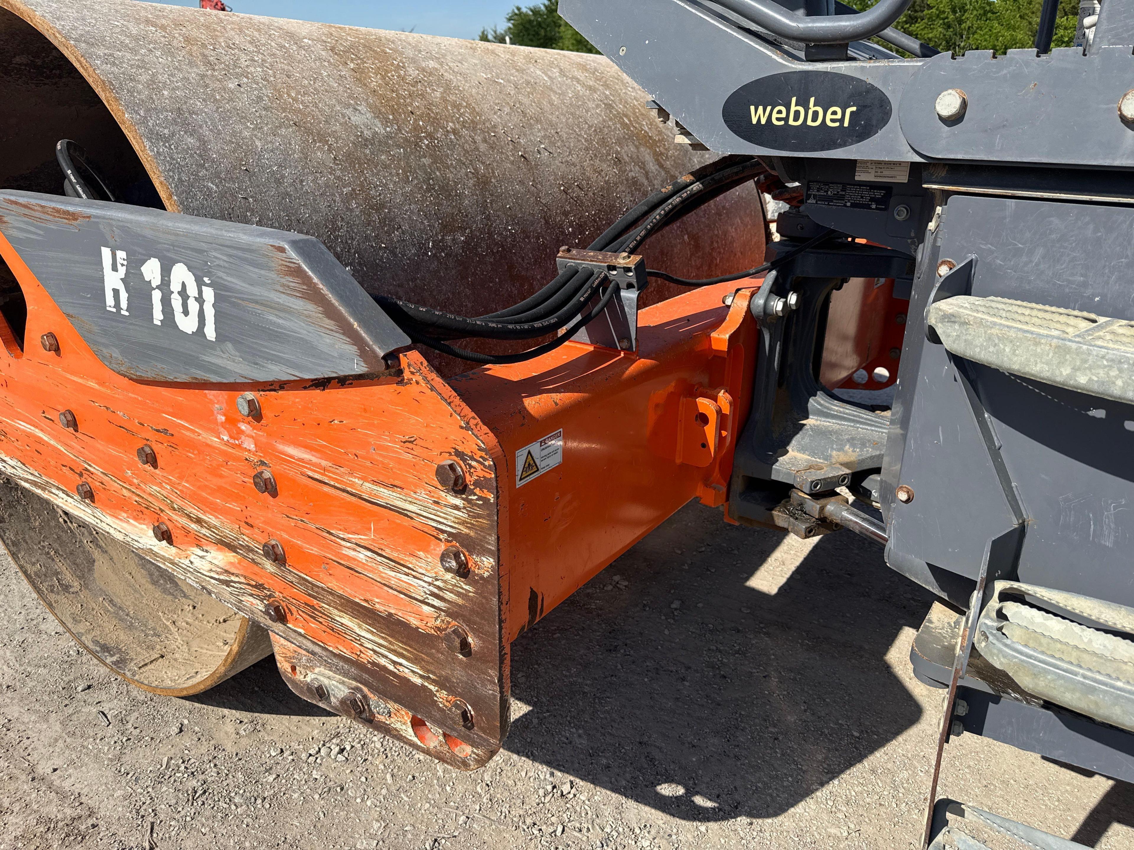 2018 HAMM H10I VIBRATORY ROLLER SN:H2350721 powered by diesel engine, equipped with OROPS, 84in.