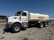 2015 PETERBILT 348 WATER TRUCK VN:2NP3LJ0X9FM265155 powered by Paccar PX9 diesel engine, equipped