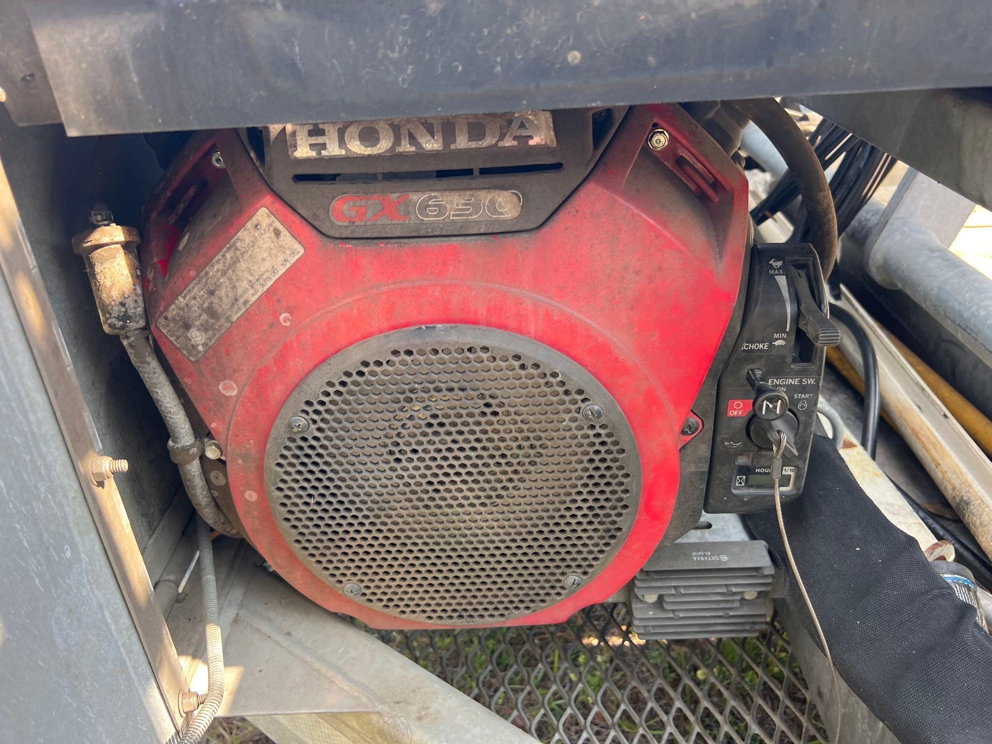 2021 LARSON WINDING TRAILER VN: 1L9LPUT29MH280533 equipped with Honda GX630 gas engine, hydraulic