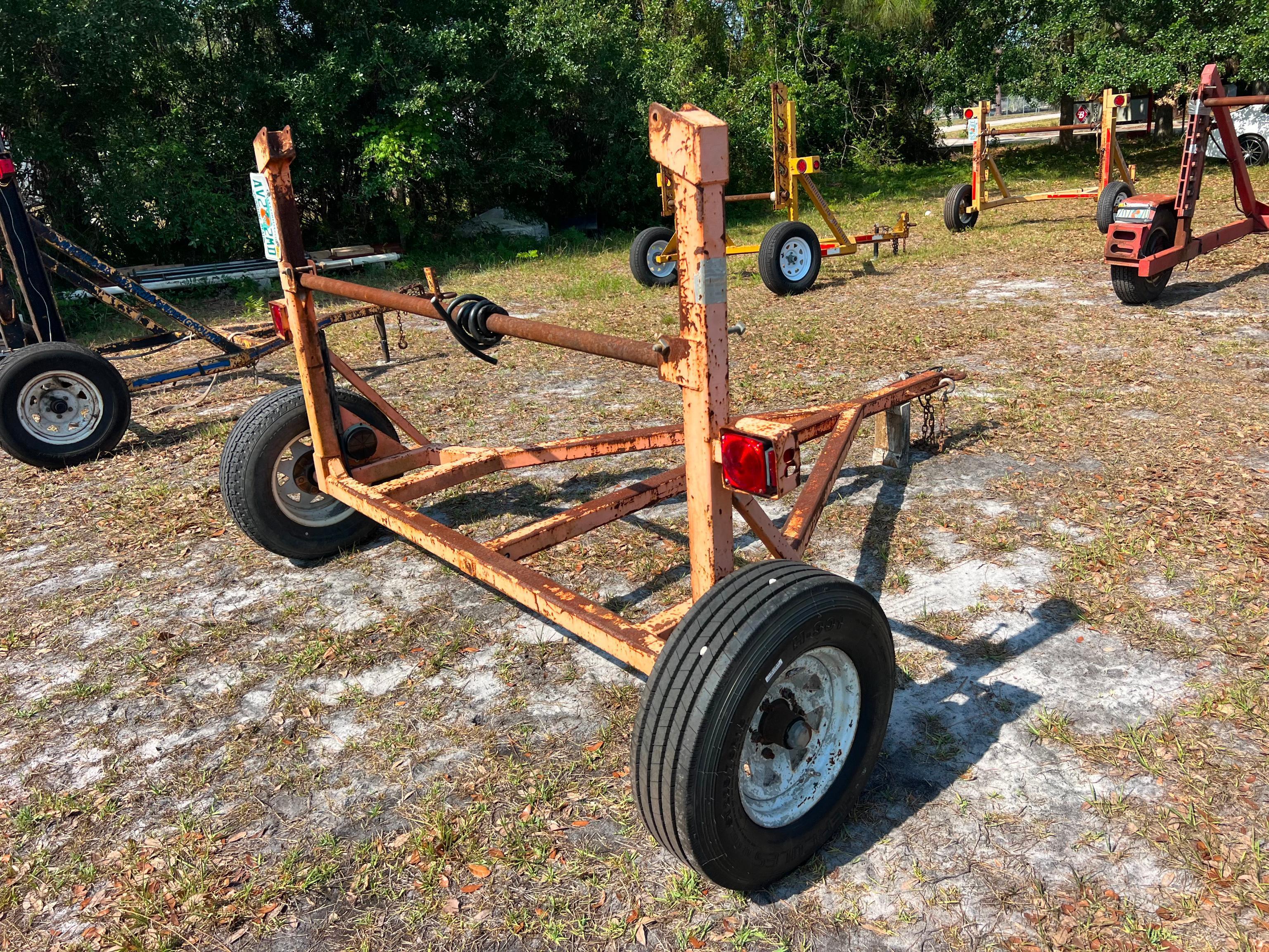 REEL TRAILER VN:N/A equipped with single reel, single axle. BILL OF SALE NO TITLE