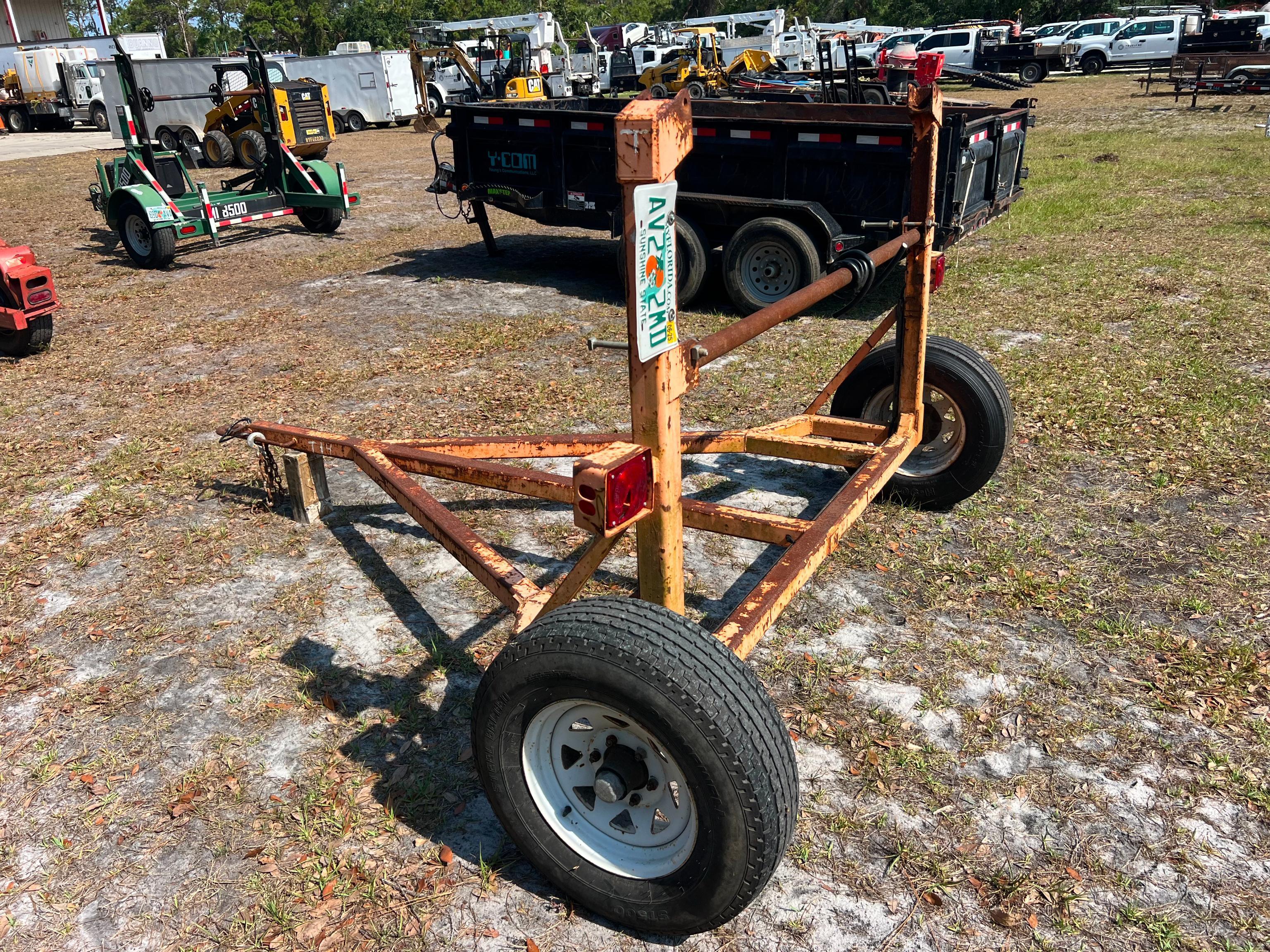 REEL TRAILER VN:N/A equipped with single reel, single axle. BILL OF SALE NO TITLE