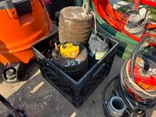 1IN. POND PUMP and (2) 8IN. PIPE PLUGS