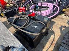 75 GALLON COMBO TRANSFER TANK, BLACK STEEL WITH PUMP