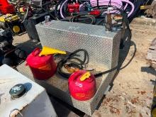 95 GALLON DIAMOND PLATE FUEL TANK WITH PUMP