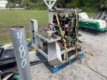 PRETEC 221-1 POLYURETHANE INJECTION SYSTEM SN: 493425, powered by Honda GX engine, equipped with