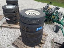 (5) NEW & USED TIRES & RIMS, ST235/80R16