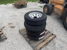 (4) NEW & USED TIRES & RIMS, ST225/75R15
