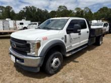 2019 FORD F550XL FLATBED TRUCK VN:1FD0W5HT3KEC92092 4x4, powered by 6.7L turbo diesel engine,