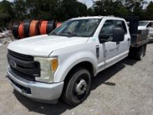 2017 FORD F350XL FLATBED TRUCK VN:1FD8W3G66HEB73643 powered by 6.2L gas engine, equipped with