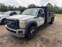2012 FORD F450XL FLATBED TRUCK VN:1FDUF4GY1CEB79462 powered by 6.8L gas engine, equipped with