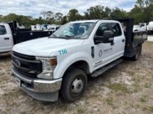 2022 FORD F350XL FLATBED TRUCK VN:1FD8W3HT4NEE74826 4x4, powered by Powerstroke 6.7L turbo diesel