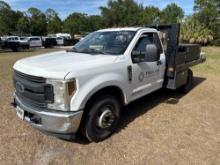 2018 FORD F350XL FLATBED TRUCK VN:1FDRF3G69JEB24186 powered by 6.2L gas engine, equipped with