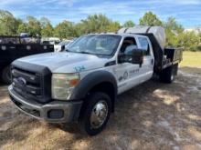 2015 FORD F450XL FLATBED TRUCK VN:1FD0W4GT4FEB53932 powered by 6.7L diesel engine, equipped with