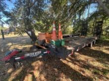 CUSTOM HEAVY HAUL 21FT TAGALONG TRAILER VN:213992 equipped with 21ft deck, job box, reinforced