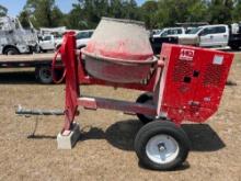 2023 MULTIQUIP MC94SK CONCRETE MIXER powered by gas engine, trailer mounted.