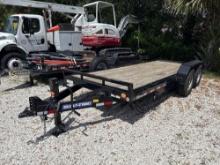2023 SURE-TRAC ST8218TBE-B-140 TAGALONG TRAILER VN:385433 equipped with 18ft. X 7ft. Tilt wood deck,