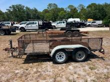 HOMEMADE 12FT. X 6FT. UTILITY TRAILER VN:N/A equipped with 12ft. Deck, steel mesh sidewalls,