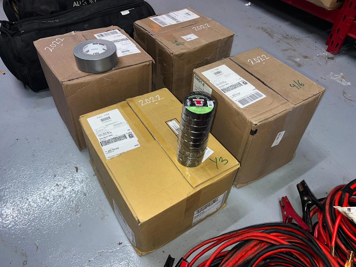 (4) BOXES OF DUCT & ELECTRICAL TAPE SUPPORT EQUIPMENT