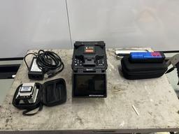 SHINHU X950 RIBBON FIBER FUSION SPLICER KIT, SN 20020052, WITH CLEVER, CABLES, HOT JACKET REMOVER
