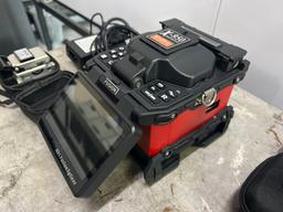 SHINHU X950 RIBBON FIBER FUSION SPLICER KIT, SN 20020052, WITH CLEVER, CABLES, HOT JACKET REMOVER