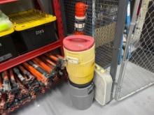100FT. ROLL OF SAFETY FENCE, (2) COOLERS & FAN SUPPORT EQUIPMENT