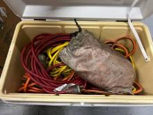 (2) COOLERS & QTY OF ELECTRICAL CORDS SUPPORT EQUIPMENT