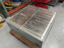 WAREHOUSE EXHAUST FAN & PALLET OF CONCRETE MIX SUPPORT EQUIPMENT