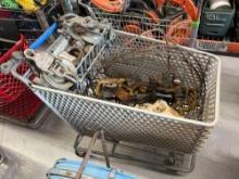 SHOPPING CART & CONTENTS: 4-LEGGED SLINGS, RIGGING EQUIPMENT & MISC. SUPPORT EQUIPMENT