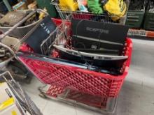 SHOPPING CART & CONTENTS: OFFICE SUPPLIES & COMPUTER MONITORS SUPPORT EQUIPMENT
