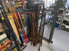 QTY OF TAMPER BARS, WATER KEYS & (3) BROOMS SUPPORT EQUIPMENT
