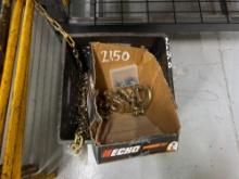 BOX OF CHAIN & HOOKS SUPPORT EQUIPMENT