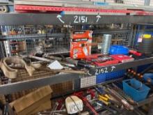 HEAT GUN, HEX KEY SET, DRILL BIT SET & MISC. ON SHELF SUPPORT EQUIPMENT