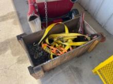 SET OF RATCHET BINDERS, CHAINS & RATCHET STRAPS SUPPORT EQUIPMENT