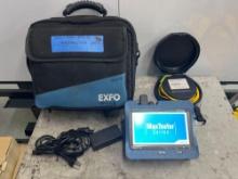 EXFO MAX TESTER 730C OTDR, SN 11584553, WITH LAUNCH CABLE SUPPORT EQUIPMENT