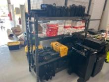 (8) SECTIONS OF 77" x 6'H x 2' DEEP (4) SHELF RACKING SUPPORT EQUIPMENT