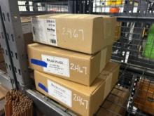 (1) BOX OF (100) CAL AM 1 1/4" TEMPORARY PLUGS AND (2) BOXES OF (100) 1 1/4" PUSH SPLIT PLUGS
