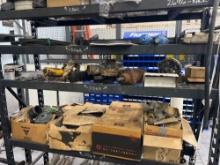 CONTENTS OF SHELF: USED TURBO, BRAKE CAN, HYDRAULIC CYLINDER, MISC SUPPORT EQUIPMENT