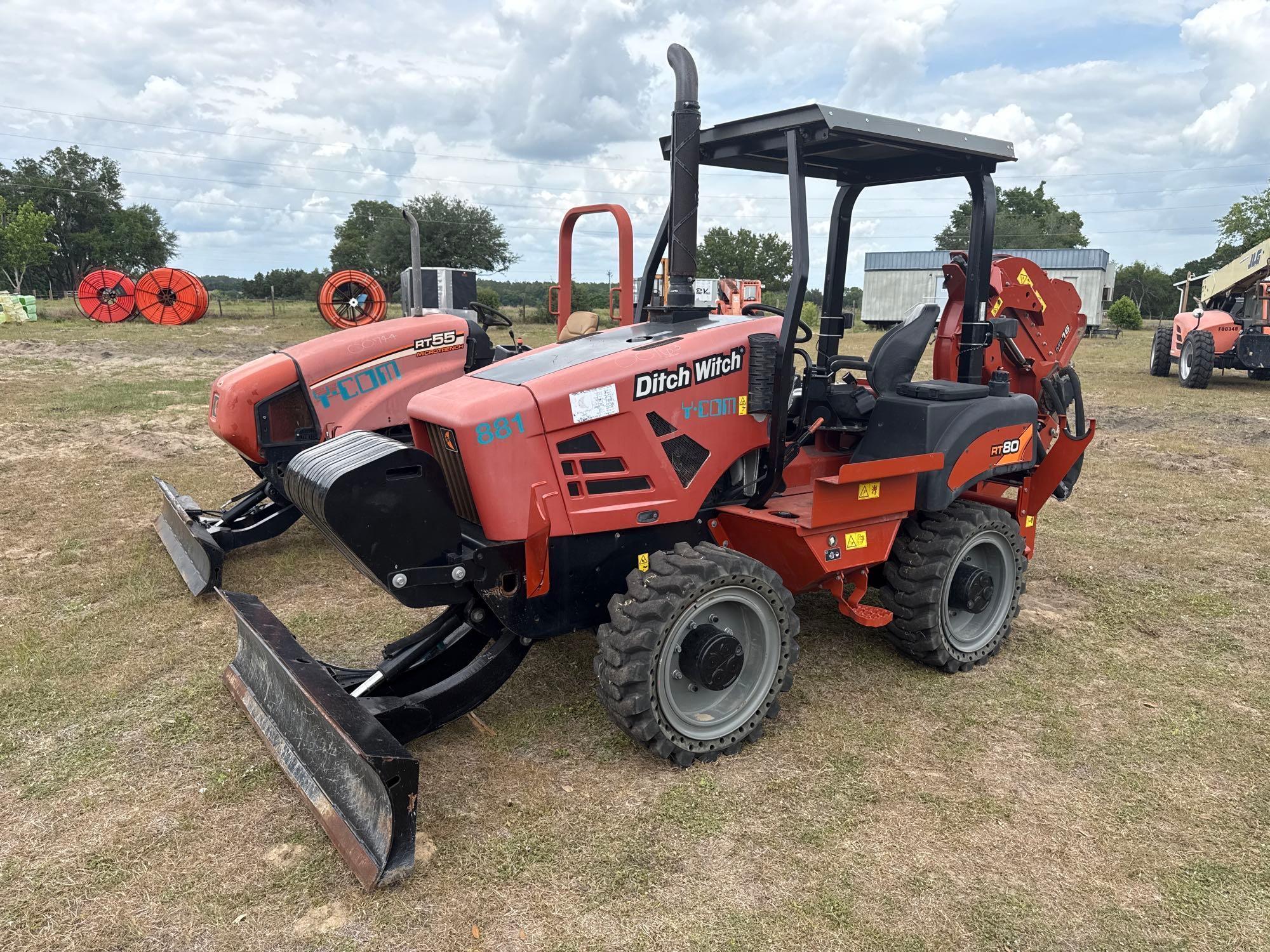 2022 DITCH WITCH RT80 TRENCHER SN:000163 4x4, powered by diesel engine, equipped with ROPS, front 6