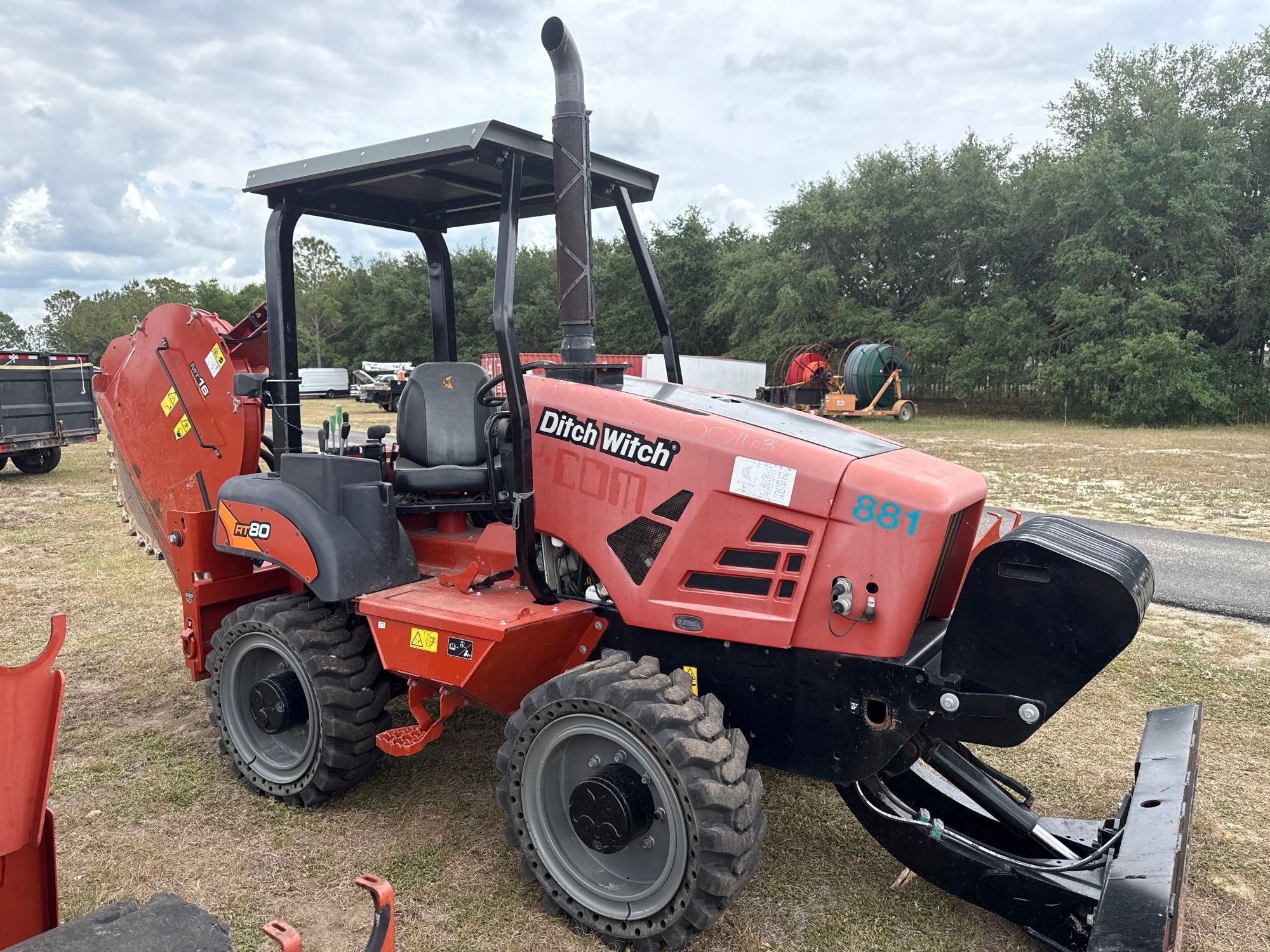 2022 DITCH WITCH RT80 TRENCHER SN:000163 4x4, powered by diesel engine, equipped with ROPS, front 6