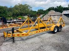 ROOSE UL-250 DOUBLE REEL TRAILER SN:R10421 equipped with double-reel, tandem axle.