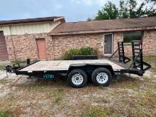 2021 SPACE COAST INDUSTRIES 16FT. TAGALONG TRAILER VN:4S9BU616XMC106601 equipped with16ft. deck,
