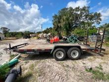 2018 TRIPLE CROWN 16FT. TAGALONG TRAILER VN:1XNC18141J1081605 equipped with 16ft. tilt deck, ramps,