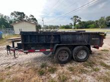2020 TRIPLE CROWN 12FT. DUMP TRAILER VN:100845 equipped with 12ft. x 6ft. dump box, 12,000lb