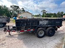 2019 TRIPLE CROWN 12FT. DUMP TRAILER VN:1XNBD1222K1099569 equipped with 12ft. x 6ft. dump box,