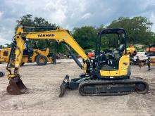 2018 YANMAR VIO55-6A HYDRAULIC EXCAVATOR SN:JAG511 powered by diesel engine, equipped with OROPS,
